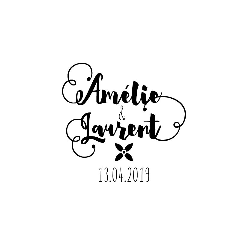Etiquette Mariage Ardoise - Amélie